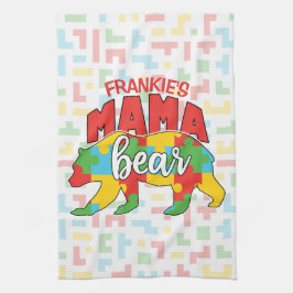 Anpassningsbar Barn Mamma Bear Autism Awareness Ma Kökshandduk