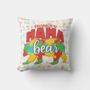 Anpassningsbar Barn Mamma Bear Autism Awareness Ma Kudde