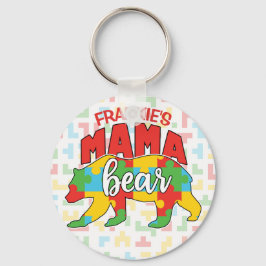 Anpassningsbar Barn Mamma Bear Autism Awareness Ma Nyckelring