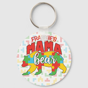 Anpassningsbar Barn Mamma Bear Autism Awareness Ma Nyckelring