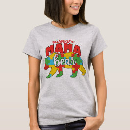 Anpassningsbar Barn Mamma Bear Autism Awareness Ma T Shirt