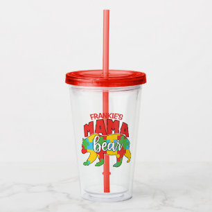 Anpassningsbar Barn Mamma Bear Autism Awareness Ma Take Away Mugg