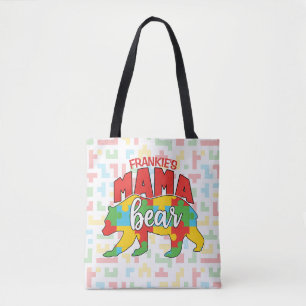 Anpassningsbar Barn Mamma Bear Autism Awareness Ma Tygkasse