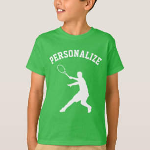 Anpassningsbar barn tennis födelsedagsfest t shirt