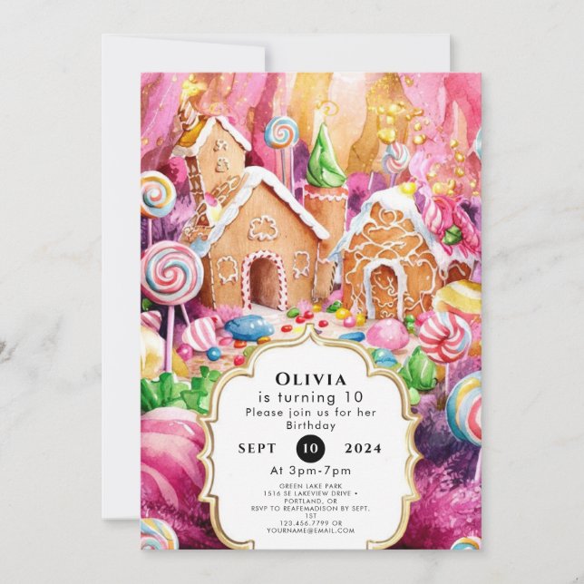 Anpassningsbar Barns andyland födelsedag Inbjudningar (Framsida)