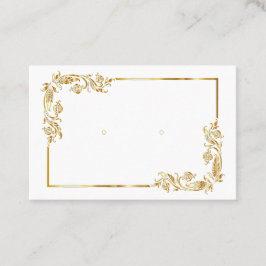 Anpassningsbar Baroque "Guld" Ram Öroneringskort f Tidsbeställning Kort
