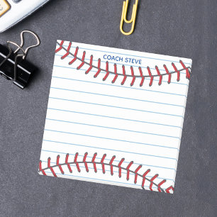 Anpassningsbar Baseball Coach eller Boll Player-lä Post-it Block
