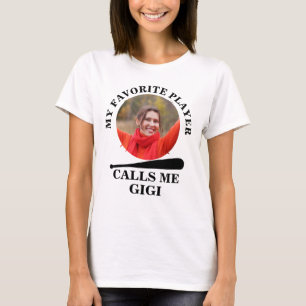 Anpassningsbar baseball form foto min favorit base t shirt