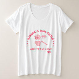 Anpassningsbar Baseball Mamma-cheering plus Storle T Shirt