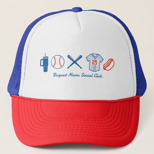 Anpassningsbar Baseball Mamma Cute Softball Mamma Keps (Framsida)