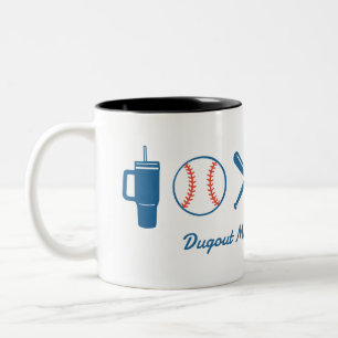 Anpassningsbar Baseball Mamma Cute Softball Mamma Två-Tonad Mugg