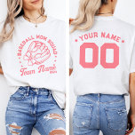 Anpassningsbar Baseball Mamma Squad med Team Namn  T Shirt<br><div class="desc">Höj din speldag stil med vår "Baseball Mamma Squad"-garanti, nu anpassade med lagets namn och nummer! Perfekt för att du stöttar din lilla stöt på diamanten eller fjällar på varje pjäs i T-boll eller softball. Den här anpassningsbarna är viktig för alla stolta basebollbomber mamma. Gå med styrgruppen och visa din...</div>