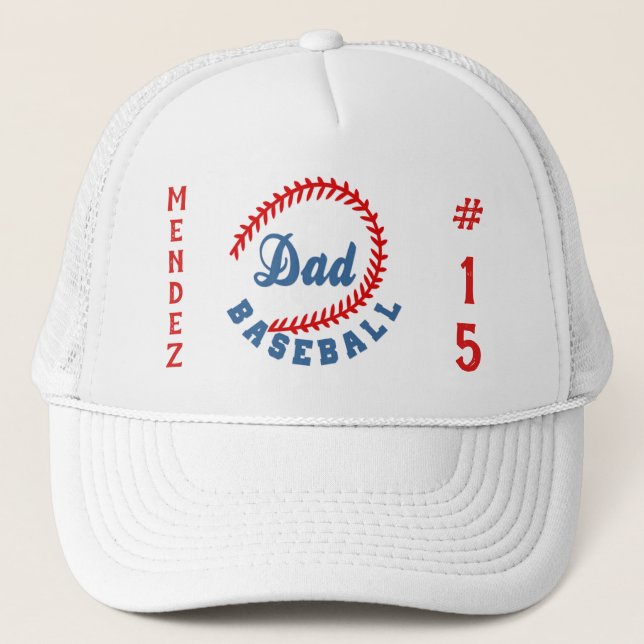 Anpassningsbar Baseball Pappa design Keps (Framsida)