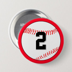 Anpassningsbar Baseball Player Jersey Number & Tea Knapp