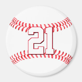 Anpassningsbar Baseball Player-nummer/Brev idrotts Magnet