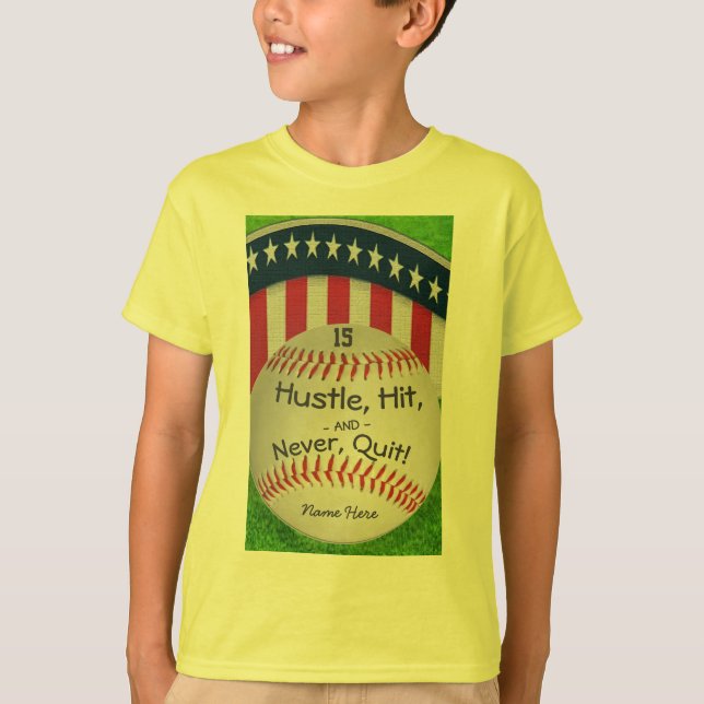 Anpassningsbar Baseball Shirt med nummer Tröja (Framsida)