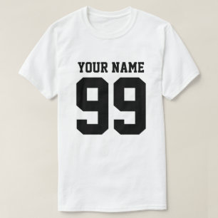 Anpassningsbar Baseball Team Front-nummer Namn T Shirt