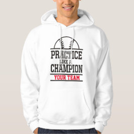 Anpassningsbar Baseball Team Motto Hoodie