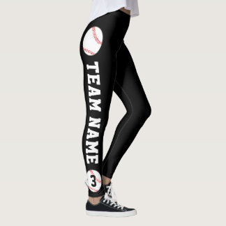 Anpassningsbar Baseball Team Namn och spelarnummer Leggings