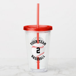 Anpassningsbar Baseball Team Namn & Player Number  Take Away Mugg