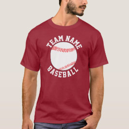 Anpassningsbar Baseball Team Namn, Player- och Jer T Shirt