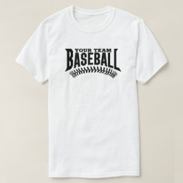 Anpassningsbar Baseball Team Namn T Shirt