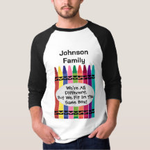 Anpassningsbar baseboll-t-shirt för familjeåterträ