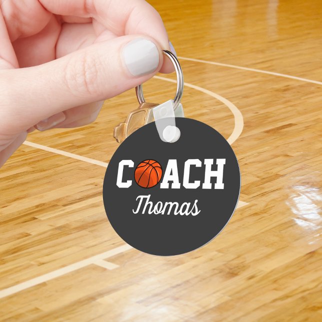 Anpassningsbar Basketball Coach Namn Gift Nyckelring (Skapare uppladdad)
