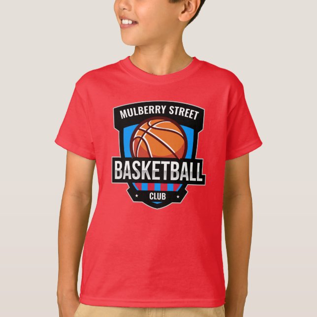 Anpassningsbar Basketball-Logotyp T Shirt (Framsida)