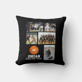 Anpassningsbar Basketball Photo Collage Namn Team  Kudde