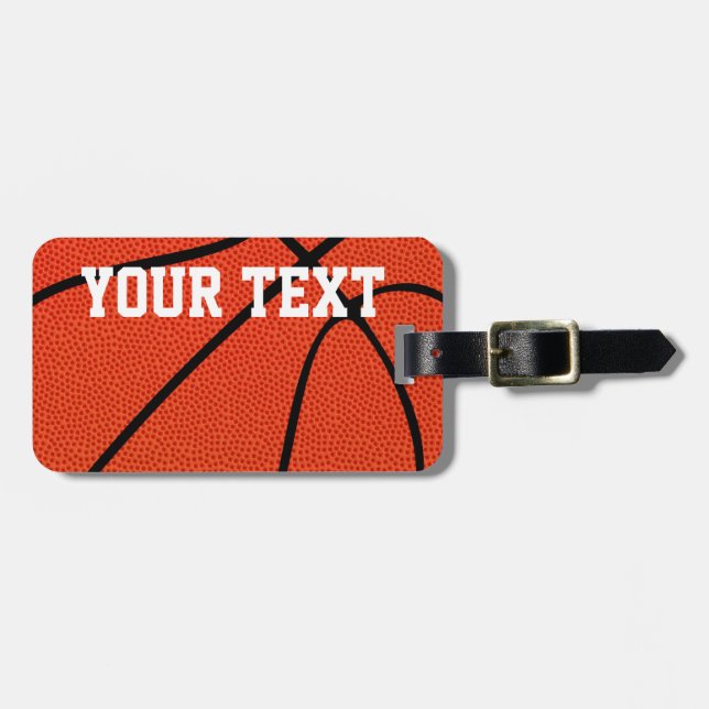 Anpassningsbar Basketball Skin Luggage Tag Bagagebricka (Horisontell Framsida)