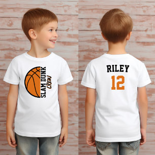 Anpassningsbar Basketball Slam dunk Namn T Shirt