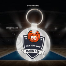 Anpassningsbar Basketball Sports Team Keychain