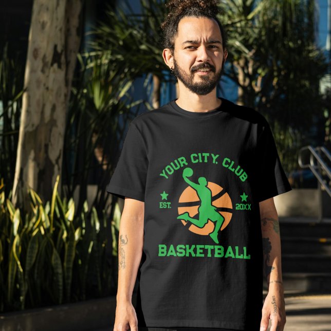 Anpassningsbar Basketball Team Player Shirt Gift T Shirt (Custom Basketball Team Shirt with Player Name & Logo)