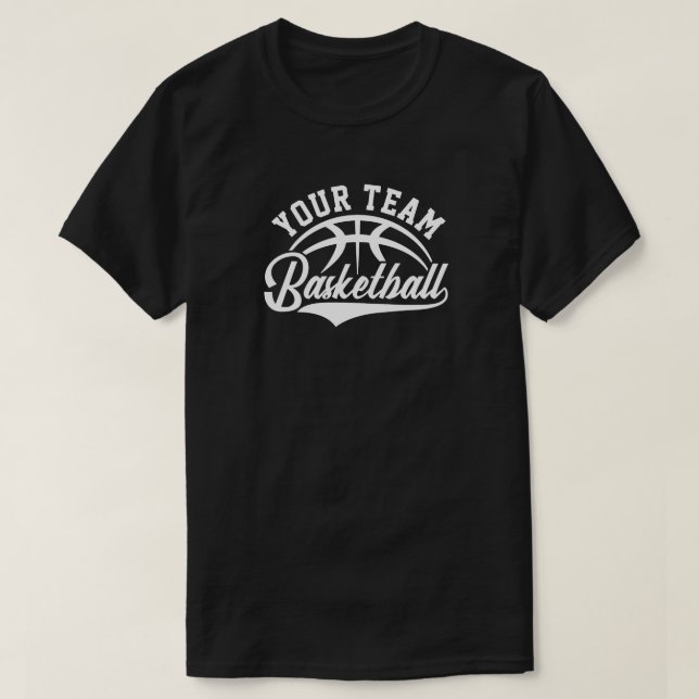 Anpassningsbar Basketball Team T Shirt (Design framsida)