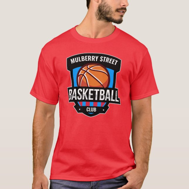 Anpassningsbar Basketboll Logotyp T Shirt (Framsida)