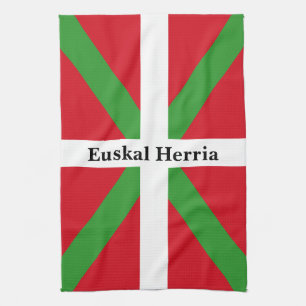 Anpassningsbar, Baskien Land, flagga, ikurriña: Kökshandduk
