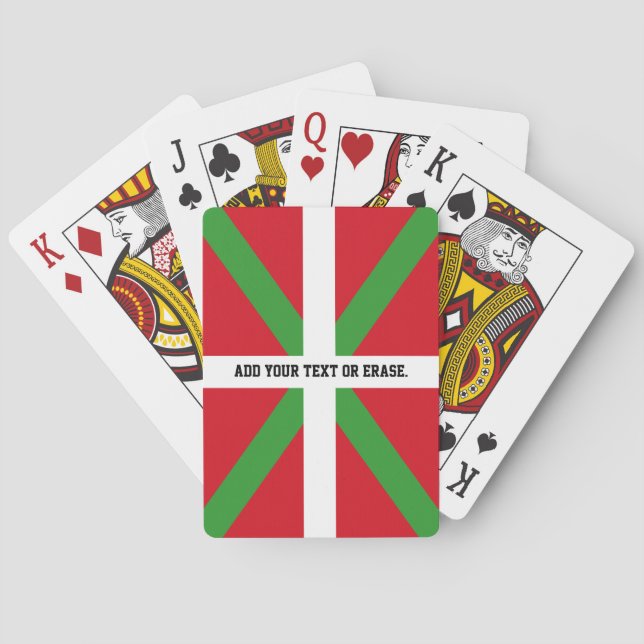 Anpassningsbar baskisk landmedborgareflagga, casinokort (Baksidan)