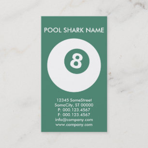 anpassningsbar BASSÄNG SHARK-kort Visitkort