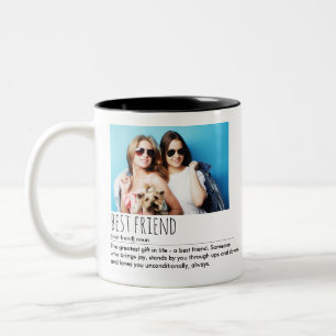Anpassningsbar Bästa Friend Definition Photo Två-Tonad Mugg