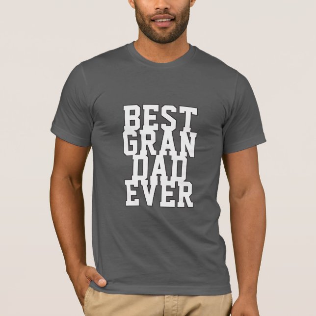 Anpassningsbar Bästa Grandpa-text som alltid är fu T Shirt (Framsida)