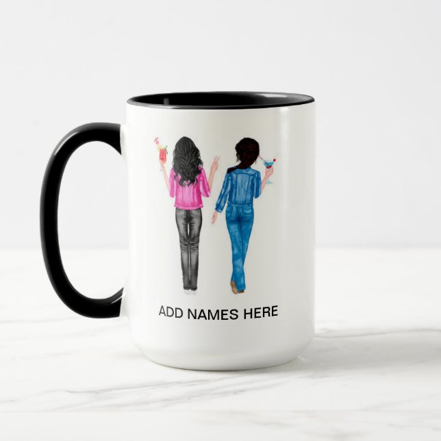 Anpassningsbar bästa vänners kaffemugg (Vänster)