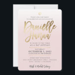 ANPASSNINGSBAR Bat mitzvah Inbjudan blek rosa guld<br><div class="desc">*** OBS! HJÄLPEFFEKTEN FÖR SKINGULL ÄR ETT UTTRYCKT BILD ** - - - - - - - - - - - - - - - - - - - - - - KONTAKTA MIG (före ställe och beställning) för anpassningsbarna "Faux guld folietyp" är detta en särskilt skapat bild för varje...</div>