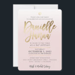 ANPASSNINGSBAR Bat mitzvah Inbjudan blek rosa guld<br><div class="desc">*** OBS! HJÄLPEFFEKTEN FÖR SKINGULL ÄR ETT UTTRYCKT BILD ** - - - - - - - - - - - - - - - - - - - - - - KONTAKTA MIG (före ställe och beställning) för anpassningsbarna "Faux guld folietyp" är detta en särskilt skapat bild för varje...</div>