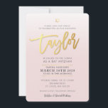 ANPASSNINGSBAR Bat mitzvah Inbjudan blek rosa guld<br><div class="desc">by kat masard >> WWW.SIMPLYSWEETPAPERIE.COM << *** NOTE - SHINY GOLD FOIL EFFECT IS A TRINTED BILD *** - - - - - - CONTACT ME for anpassningsbar "faux guld foil effect type" (Faux folieffekt type) detta är en särskilt skapat bild Kärlek designen, men vill se vissa ändringar - ett...</div>