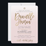 ANPASSNINGSBAR Bat mitzvah Inbjudan blek rosa guld<br><div class="desc">*** OBS! HJÄLPEFFEKTEN AV SKINGA GALLA FOLIER ÄR ETT TRYCKT BILD ** - - - - - - - - - - - - - - - - - - - - - - - - - - - - - - - - - - - - - - -...</div>