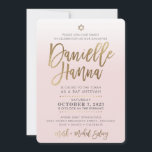 ANPASSNINGSBAR Bat mitzvah Inbjudan blek rosa guld<br><div class="desc">*** OBS! HJÄLPEFFEKTEN AV SKINGA GALLA FOLIER ÄR ETT TRYCKT BILD ** - - - - - - - - - - - - - - - - - - - - - - - - - - - - - - - - - - - - - - -...</div>