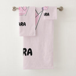 Anpassningsbar Bath Washcloth & Towels Set, Girl P