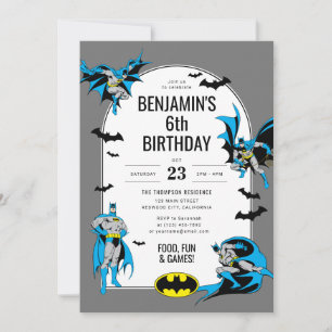 Anpassningsbar Batman Boy's Birthday Inbjudningar