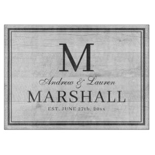 Anpassningsbar BBQ White Wood Namn Bröllop Gift